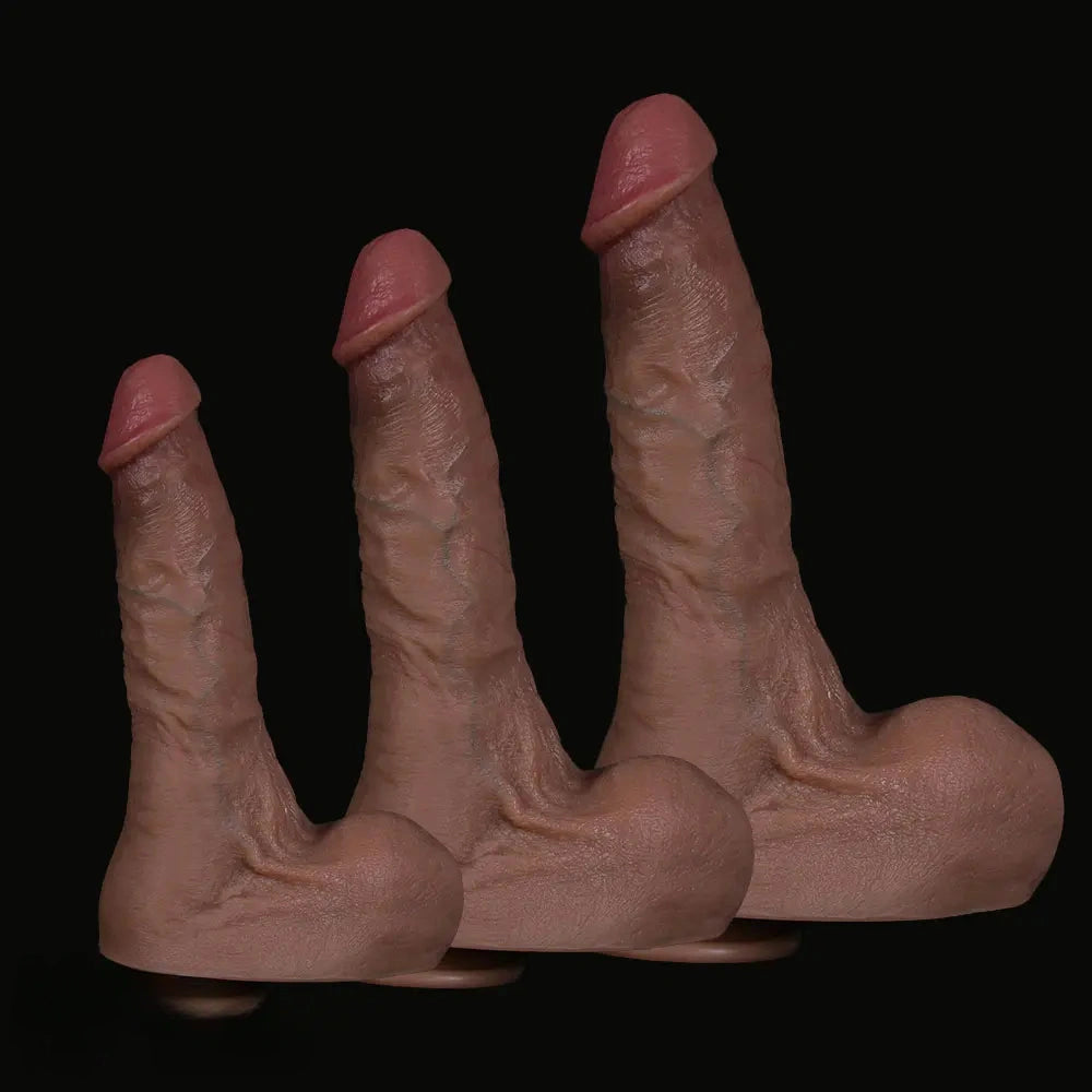 8.26in 11.41in 12.2in Real Skin Feeling Silicone Soft Female Dildo Love Sex
