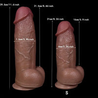 8.26in 11.6in Realistic Large Soft Silicone Dildo Thick Wide Sex Toy