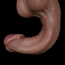 8.26in 11in Realistic Large Double-Layer Veins Plump Silicone Dildo
