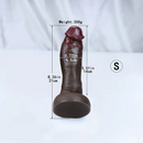 8.26in 8.46in 9.05in Realistic Skin-Feel Big Ebony Soft Silicone Dildo