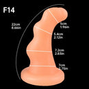 8.26in 8.66in PVC Suction Cup Big Curved G Spot Anal Plug Dildo