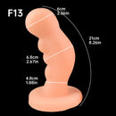8.26in 8.66in PVC Suction Cup Big Curved G Spot Anal Plug Dildo