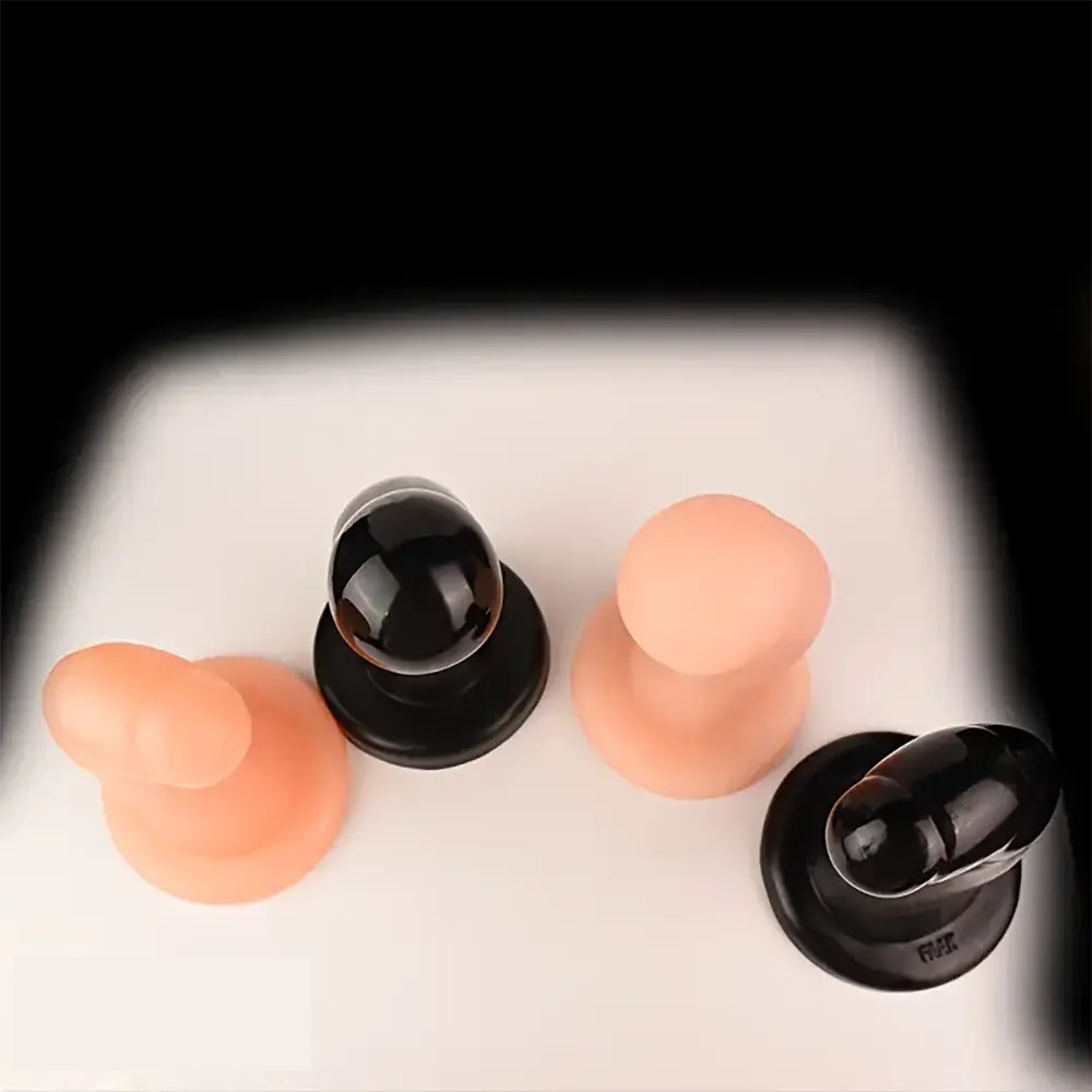 8.26in 8.66in PVC Suction Cup Big Curved G Spot Anal Plug Dildo