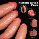 8.26in 9.05in 9.84in 11.81in Realistic Curved Big Penis Dildo For Hands-Free Use
