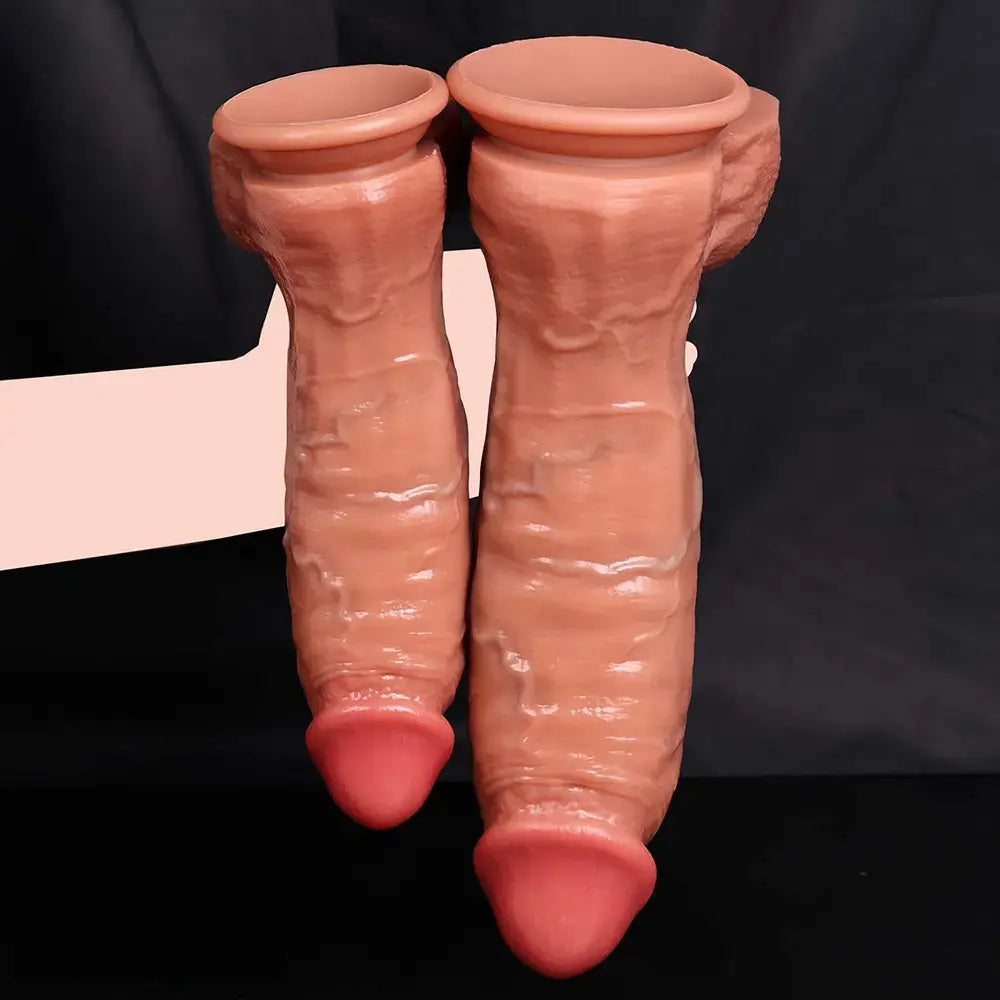 8.26in 9.05in 9.84in 11.81in Realistic Curved Big Penis Dildo For Hands-Free Use