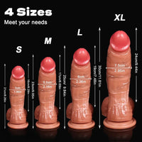 8.26in 9.05in 9.84in 11.81in Realistic Curved Big Penis Dildo For Hands-Free Use