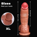 8.26in 9.05in 9.84in 11.81in Realistic Curved Big Penis Dildo For Hands-Free Use