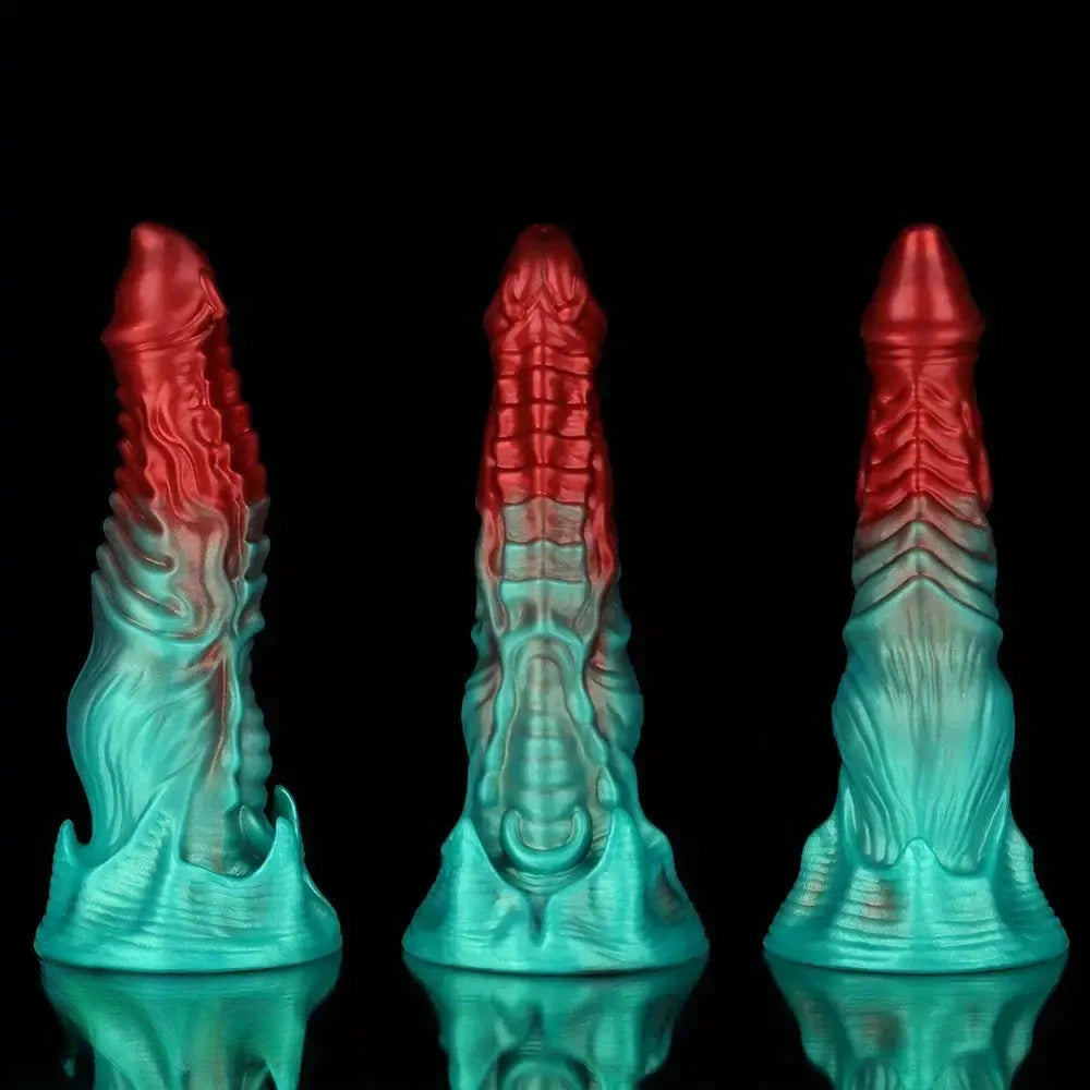 8.26in 9.25in 11.41in Alien-Shaped Silicone Adult Toy Fantasy Monster Dildo