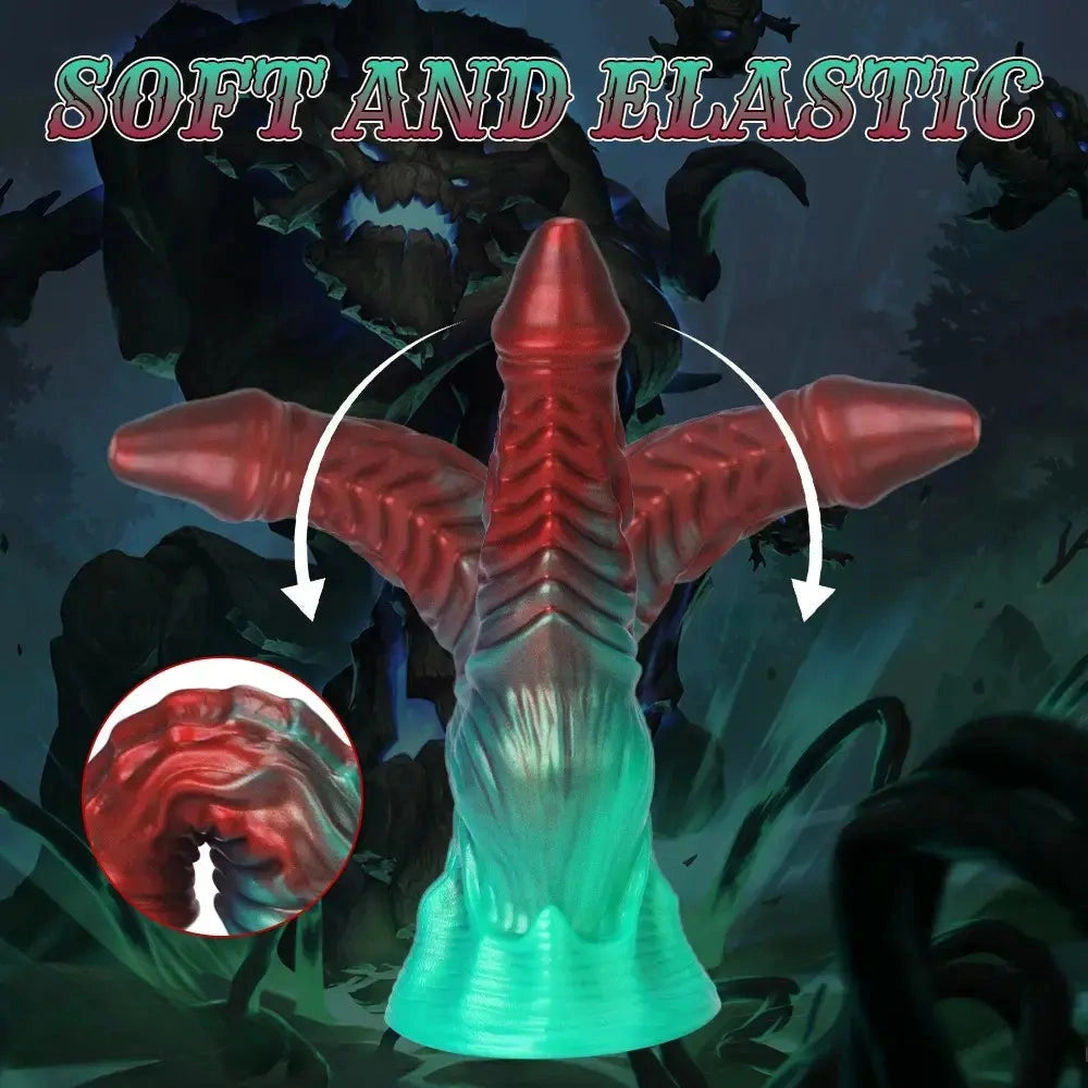 8.26in 9.25in 11.41in Alien-Shaped Silicone Adult Toy Fantasy Monster Dildo