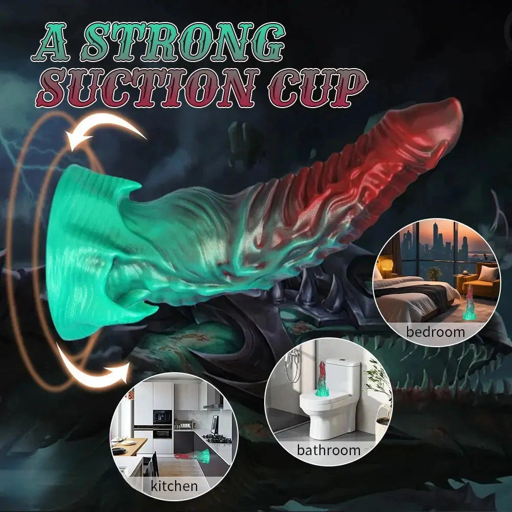 8.26in 9.25in 11.41in Alien-Shaped Silicone Adult Toy Fantasy Monster Dildo