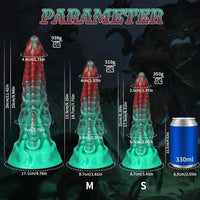 8.26in 9.25in 11.41in Alien-Shaped Silicone Adult Toy Fantasy Monster Dildo