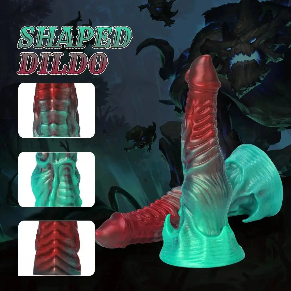 8.26in 9.25in 11.41in Alien-Shaped Silicone Adult Toy Fantasy Monster Dildo