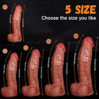 8.26in 9.44in 10.03in 10.62in 12.2in Upward Curved Silicone Big Thick Dildo