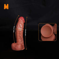 8.26in 9.44in 10.03in 10.62in 12.2in Upward Curved Silicone Big Thick Dildo
