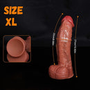 8.26in 9.44in 10.03in 10.62in 12.2in Upward Curved Silicone Big Thick Dildo
