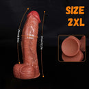 8.26in 9.44in 10.03in 10.62in 12.2in Upward Curved Silicone Big Thick Dildo