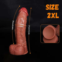 8.26in 9.44in 10.03in 10.62in 12.2in Upward Curved Silicone Big Thick Dildo