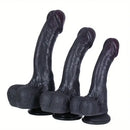 8.26in 9.45in 11.02in Big Ebony Realistic Silicone Soft Dildo Sex Toy