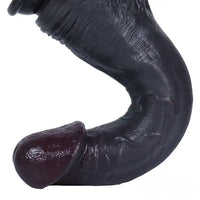 8.26in 9.45in 11.02in Big Ebony Realistic Silicone Soft Dildo Sex Toy