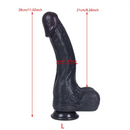 8.26in 9.45in 11.02in Big Ebony Realistic Silicone Soft Dildo Sex Toy