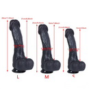 8.26in 9.45in 11.02in Big Ebony Realistic Silicone Soft Dildo Sex Toy