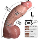 8.26in 9.84in 11.02in Strap on Lifelike Dildo Real Touch Soft Flexible Penis
