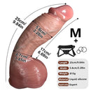 8.26in 9.84in 11.02in Strap on Lifelike Dildo Real Touch Soft Flexible Penis