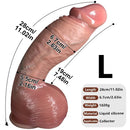 8.26in 9.84in 11.02in Strap on Lifelike Dildo Real Touch Soft Flexible Penis