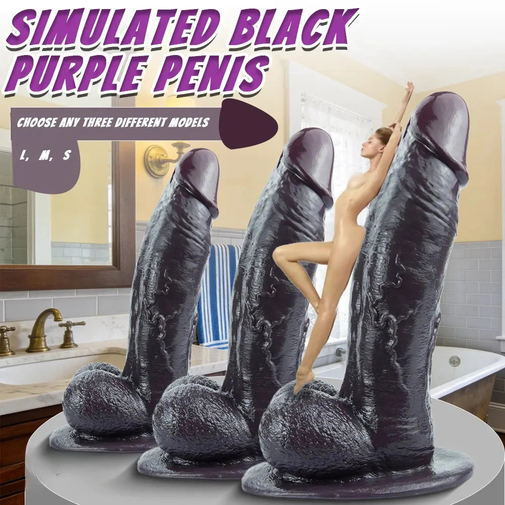 8.26in 9.84in 11in Realistic Feeling Silicone Big Soft And Bendable Cock Dildo