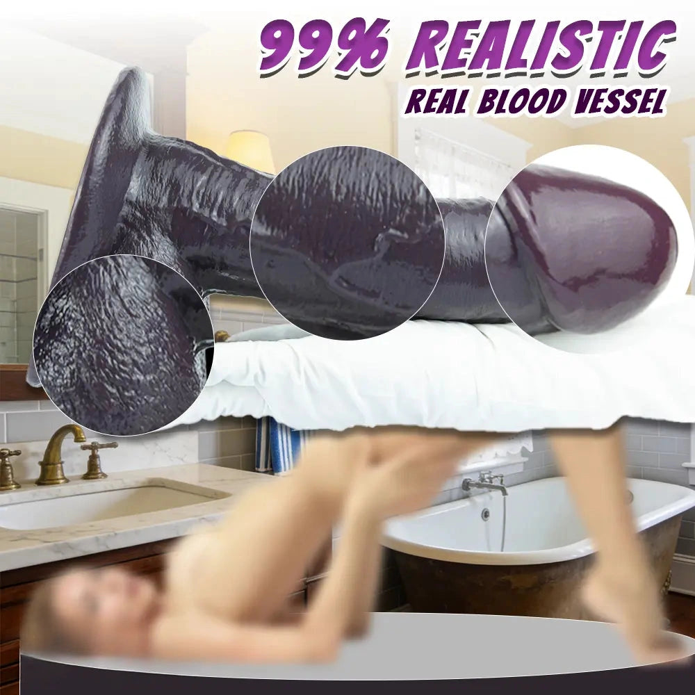 8.26in 9.84in 11in Realistic Feeling Silicone Big Soft And Bendable Cock Dildo