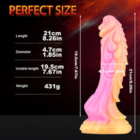 8.26in Animal Dragon Dildo Sex Toy For Women Men G Spot Orgasm