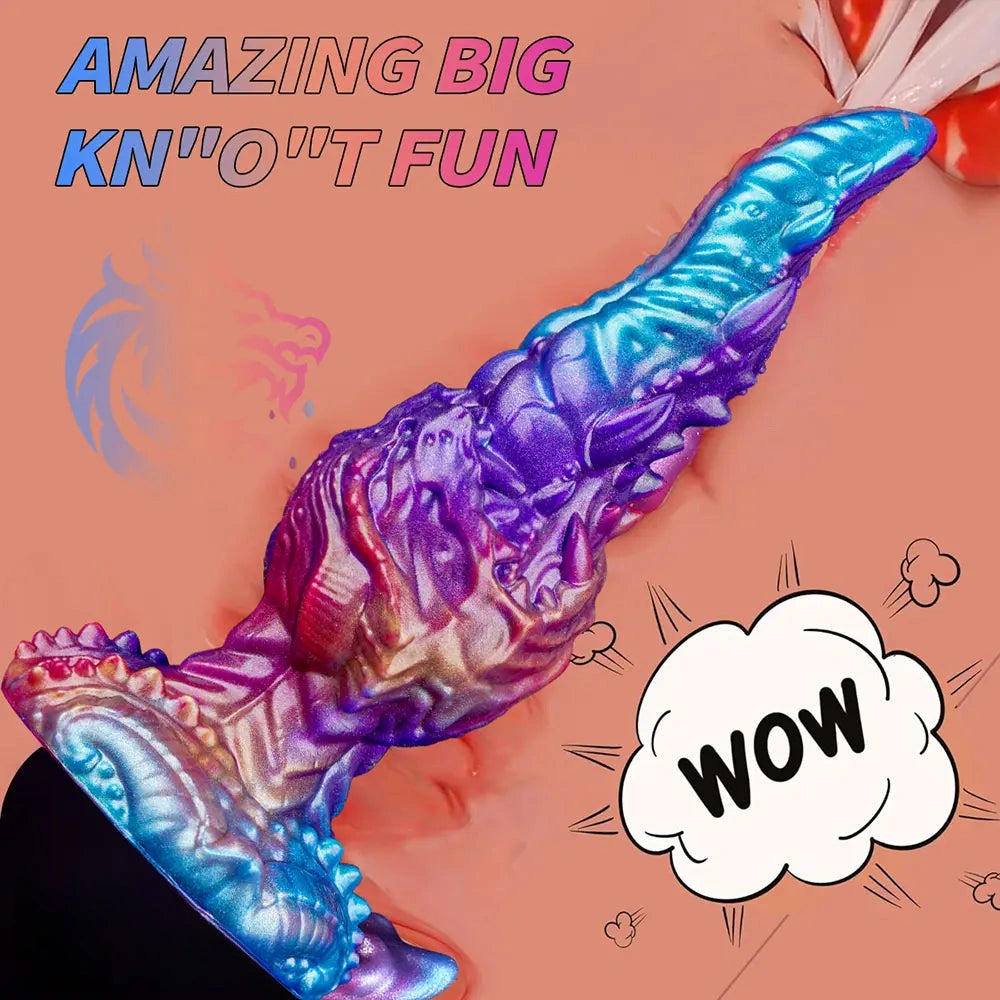 8.26in Big Fantasy Creature Silicone Dildo For Same Sex Couples Toy