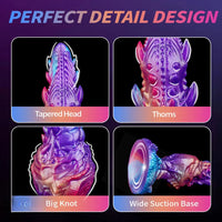 8.26in Big Fantasy Creature Silicone Dildo For Same Sex Couples Toy