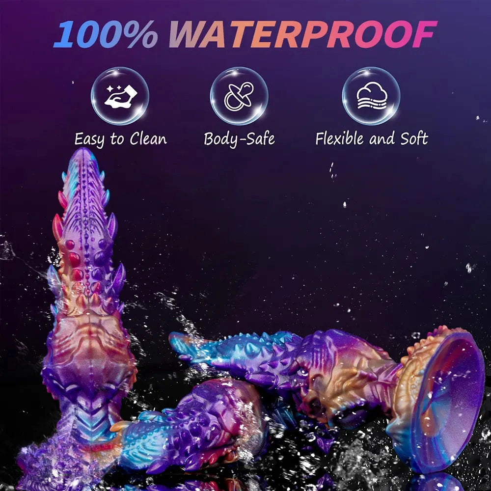 8.26in Big Fantasy Creature Silicone Dildo For Same Sex Couples Toy