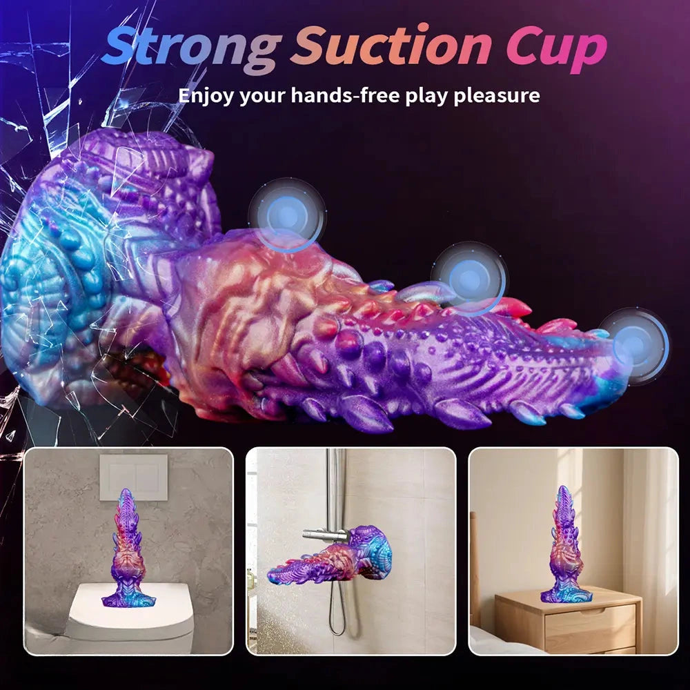 8.26in Big Fantasy Creature Silicone Dildo For Same Sex Couples Toy