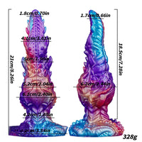 8.26in Big Fantasy Creature Silicone Dildo For Same Sex Couples Toy