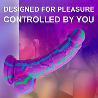 8.26in Colorful Silicone Soft Big Penis Dildo Anal Adult Love Sex Toy