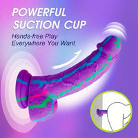 8.26in Colorful Silicone Soft Big Penis Dildo Anal Adult Love Sex Toy