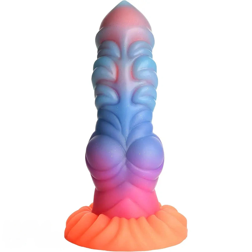 8.26in Creature Knot Silicone Fantasy Luminous Flexible Texture Dildo