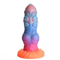 8.26in Creature Knot Silicone Fantasy Luminous Flexible Texture Dildo