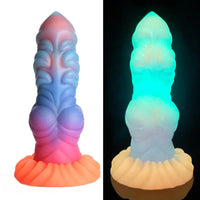 8.26in Creature Knot Silicone Fantasy Luminous Flexible Texture Dildo