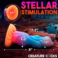 8.26in Creature Knot Silicone Fantasy Luminous Flexible Texture Dildo