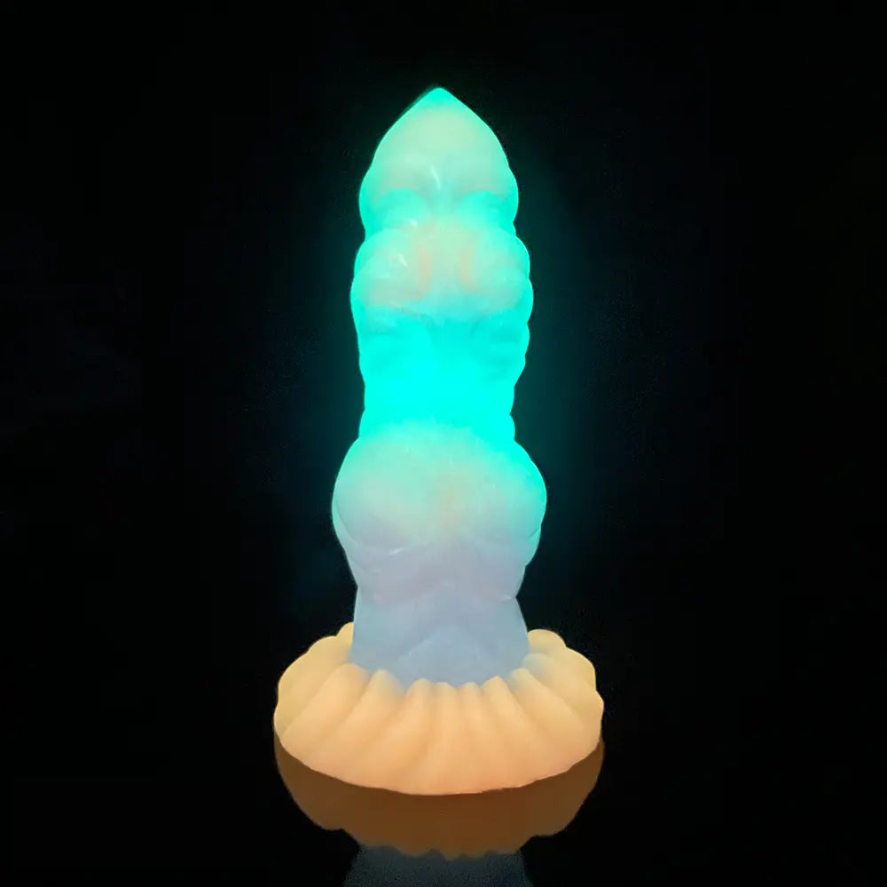 8.26in Creature Knot Silicone Fantasy Luminous Flexible Texture Dildo