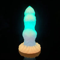 8.26in Creature Knot Silicone Fantasy Luminous Flexible Texture Dildo