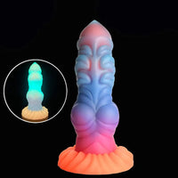 8.26in Creature Knot Silicone Fantasy Luminous Flexible Texture Dildo