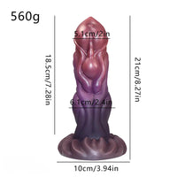 8.26in Creature Knot Silicone Fantasy Luminous Flexible Texture Dildo