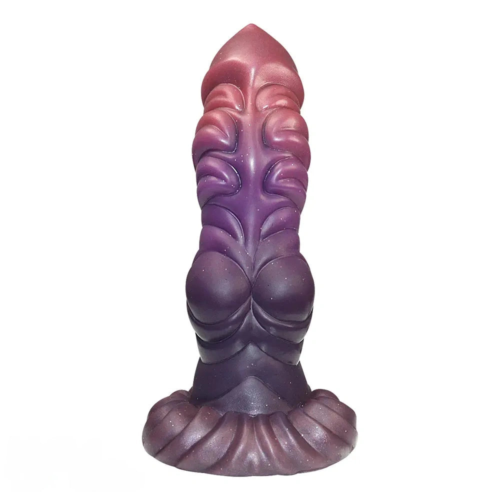 8.26in Creature Knot Silicone Fantasy Luminous Flexible Texture Dildo