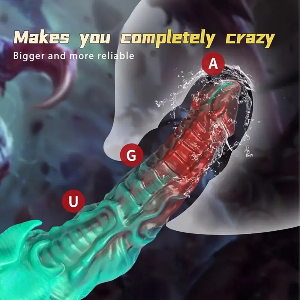 8.26in Devil Alien Monster Tentacle Silicone Dildo For G-Spot Anal Plug