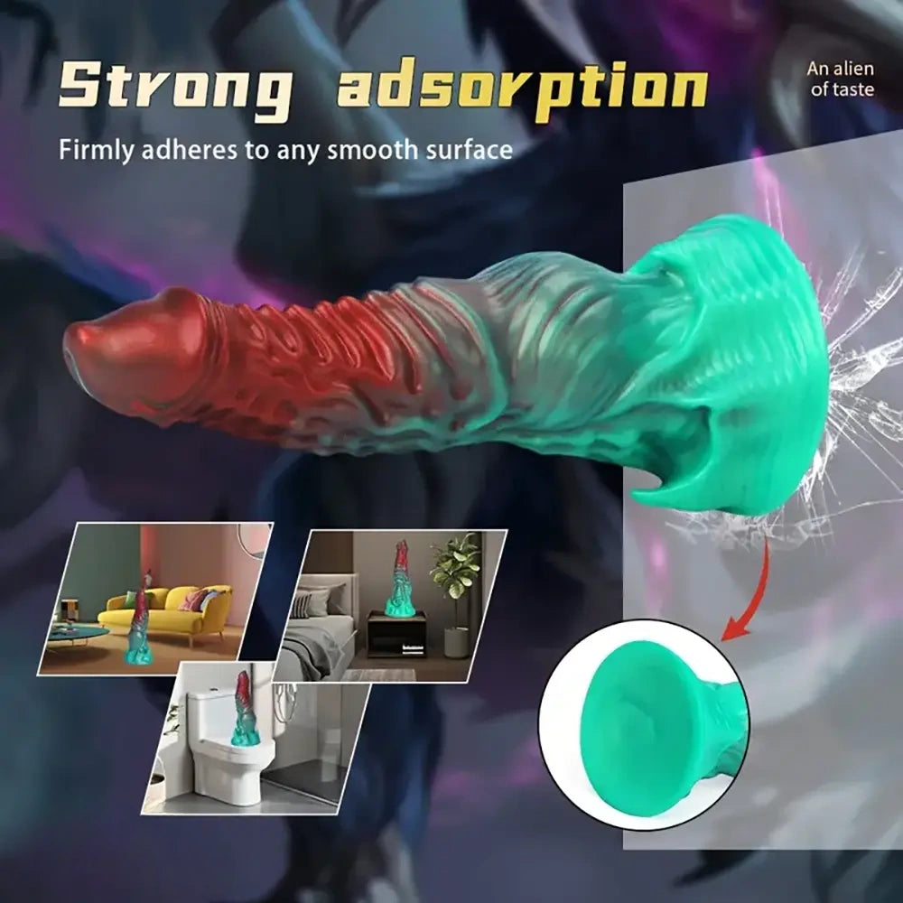8.26in Devil Alien Monster Tentacle Silicone Dildo For G-Spot Anal Plug