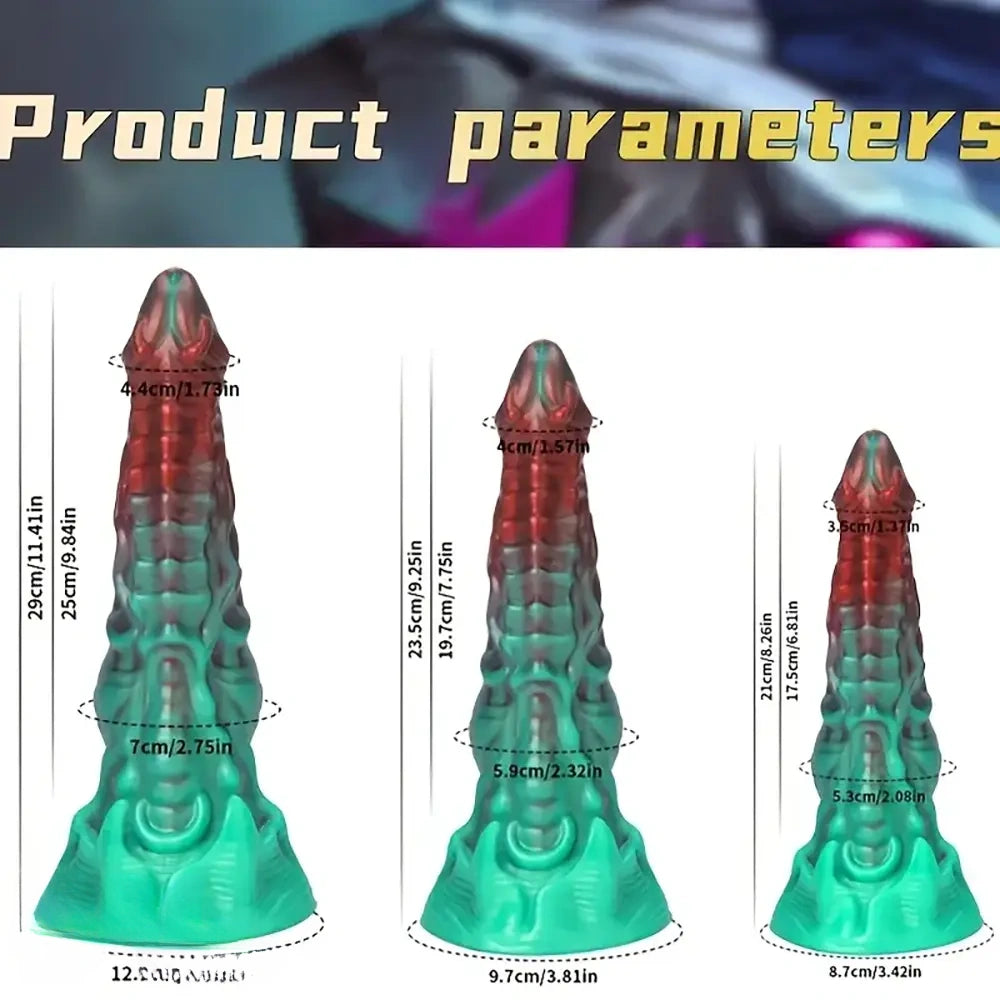 8.26in Devil Alien Monster Tentacle Silicone Dildo For G-Spot Anal Plug